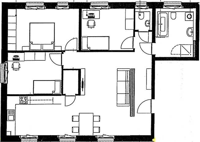 Grundriss Erdgeschosswohnung Neustadt a d Aisch