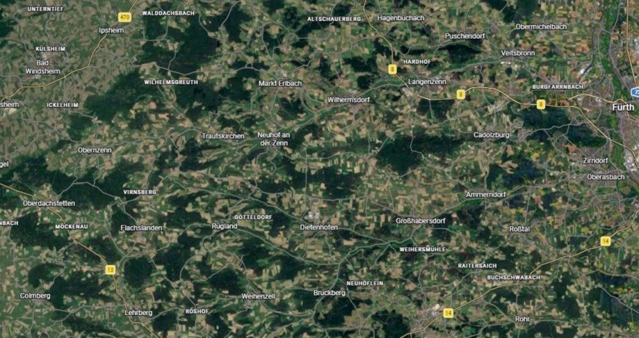 Lage Zweifamilienhaus Neuhof a d Zenn