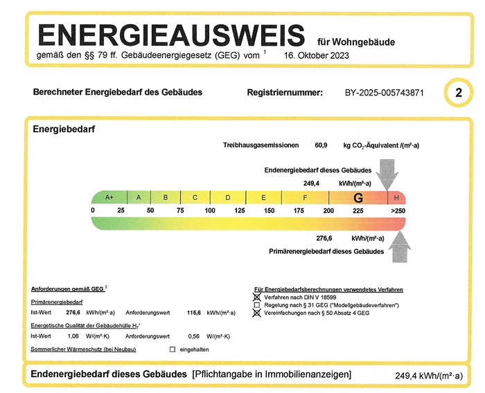 Energieausweis Einfamilienhaus Neustadt a d Aisch