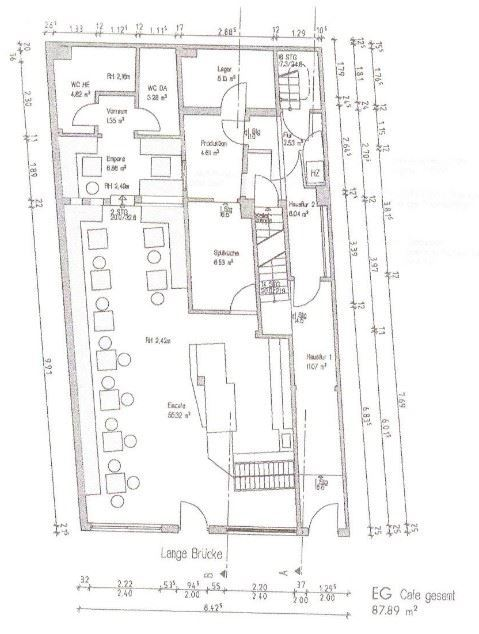 Grundriss EG (Laden) Mehrfamilienhaus Erfurt