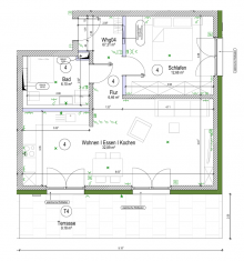 Grundriss WE 04 Exklusive Erdgeschosswohnung: Neubau, Erstbezug und komfortables Wohnen auf 2 Zimmern