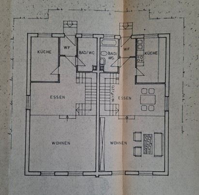 Grundriss EG Zweifamilienhaus Neuhof a d Zenn