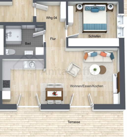 Grundriss EG04 Erdgeschosswohnung Domb�hl