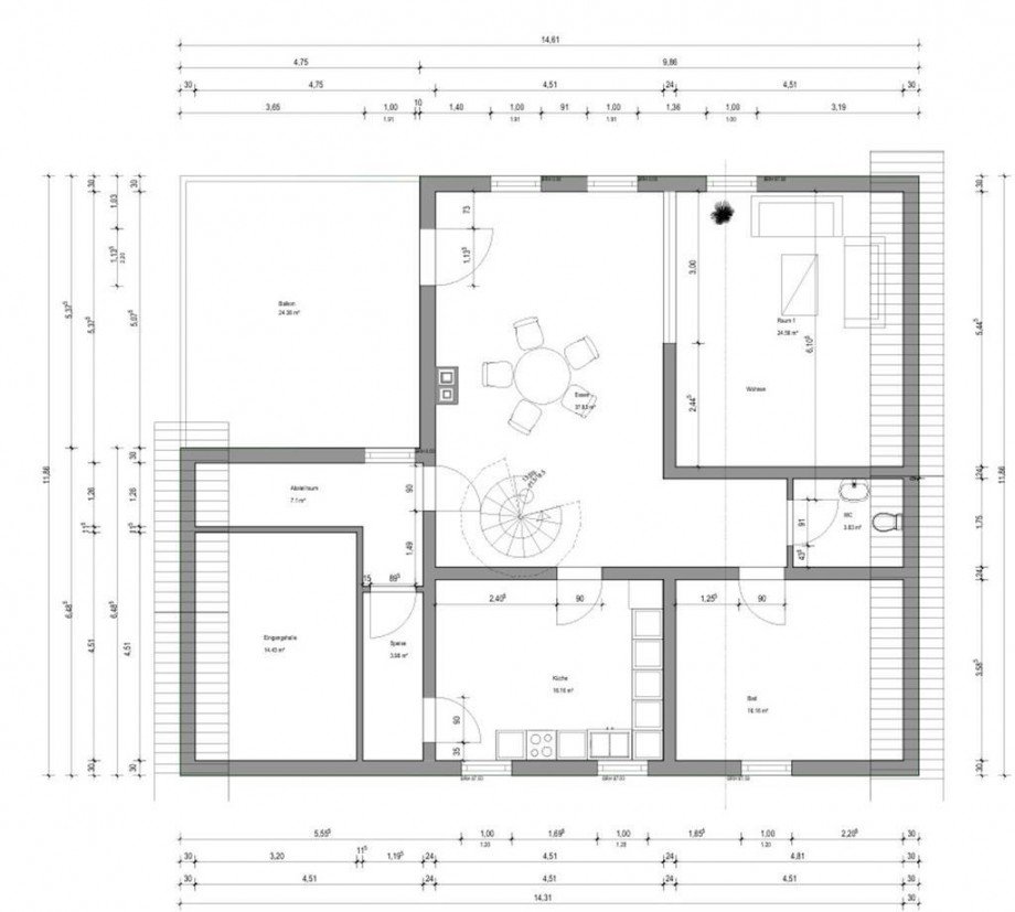 Grundriss OG Zweifamilienhaus Lonnerstadt