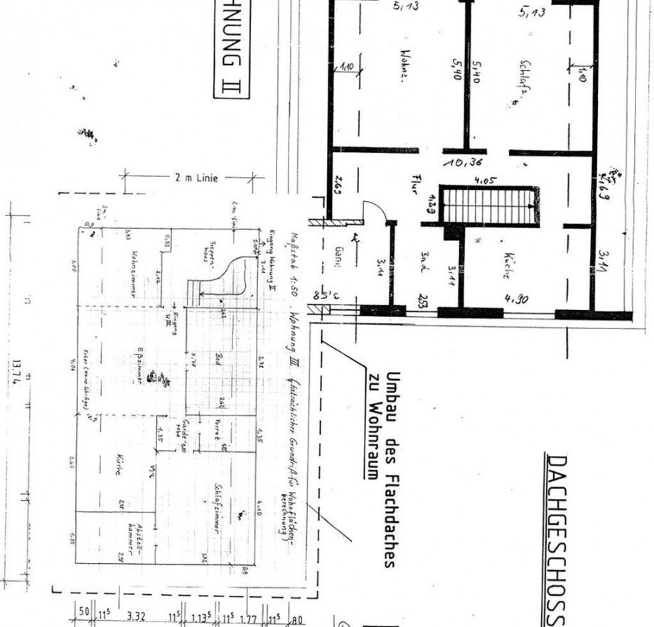 Grundriss DG Zweifamilienhaus Markt Bibart