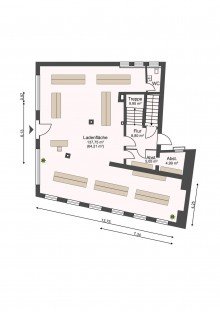 Grundriss Helle, gro�z�gige Gewerbefl�che in bester Lage!