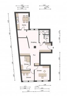 Grundriss Attraktive Gewerbeeinheit mit flexibler Raumaufteilung in 1A-Lage!
