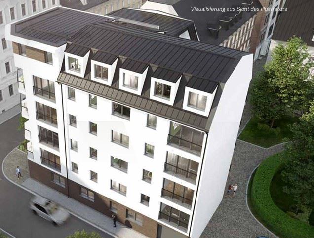 Aussenansicht virtualisiert Etagenwohnung Leipzig