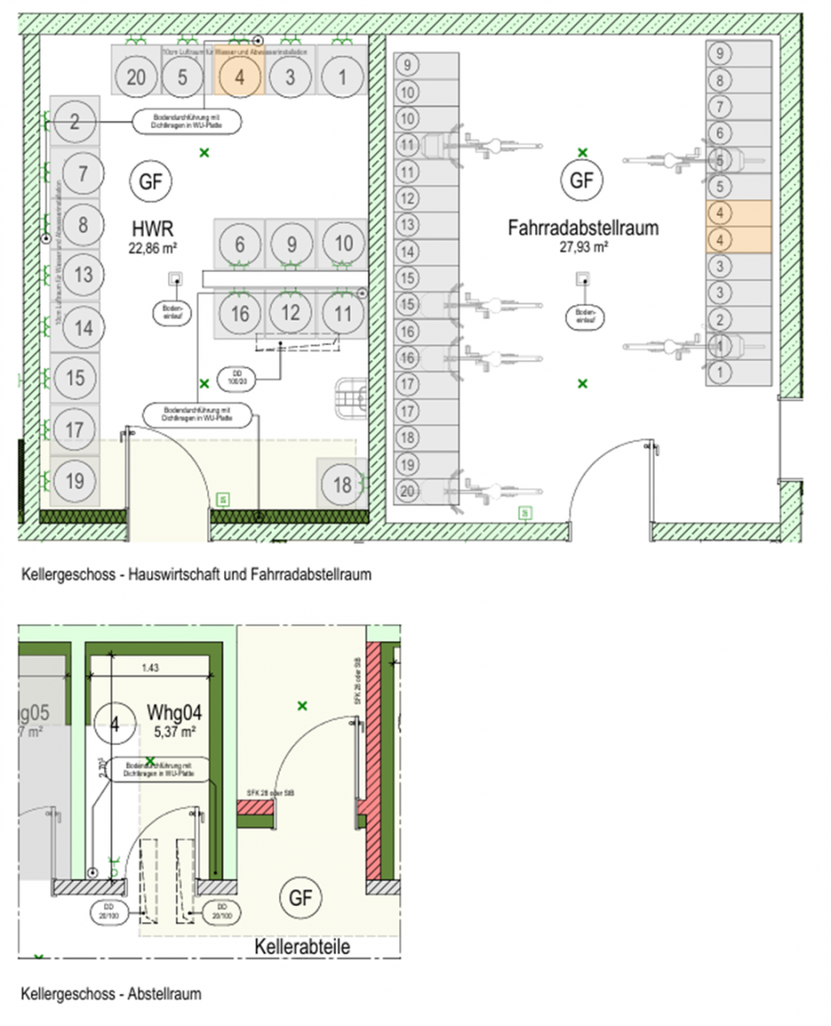 Grundriss Keller Erdgeschosswohnung Domb�hl