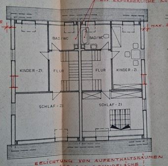 Grundriss OG Zweifamilienhaus Neuhof a d Zenn