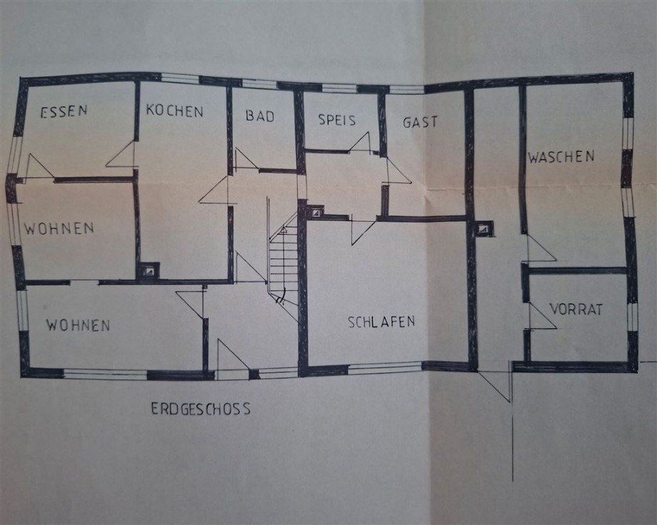 Grundriss EG Zweifamilienhaus Dachsbach